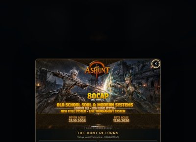 Screenshot of AsHunt Online | 80 Cap CH Only | Hard Rate 1x