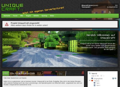 UniqueCraft [Pure Survivalwelt][Einfache Wirtschaft][Extra Freebuildmap+Creative][Eventmap][Custom Map][40 Slots][24/7]